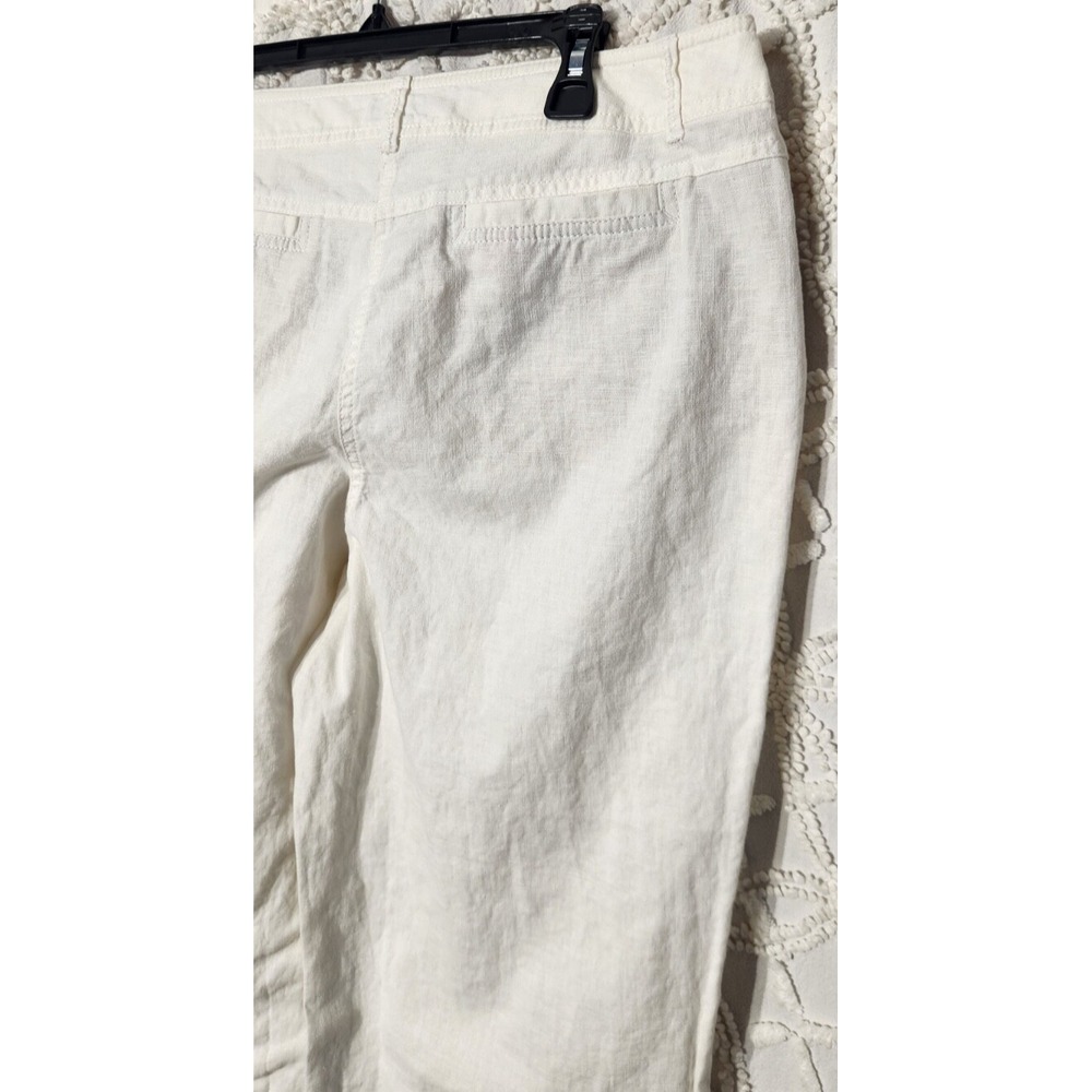 J Jill Womens Linen Pants Size 14 Tall White Beach Family Pictures Resortwear - Picture 12 of 13